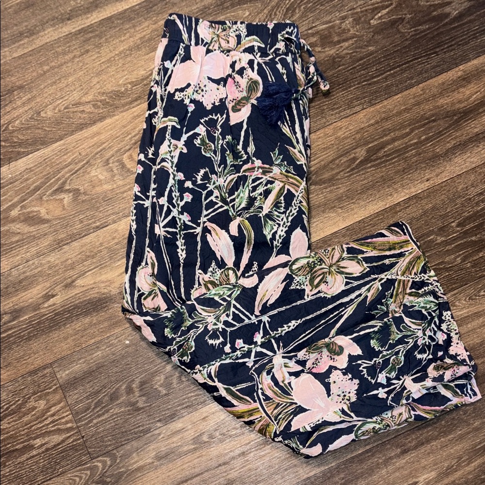 Vineyard Vines Navy Floral Drawstring Pants